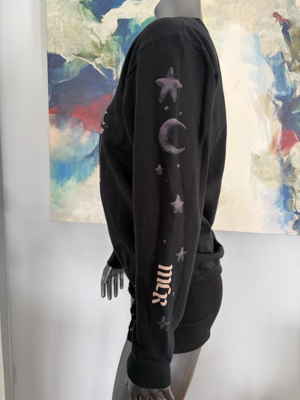 MCR Black Skeleton Wizard Crewneck Black Sweatshirt - Picture 2 of 5